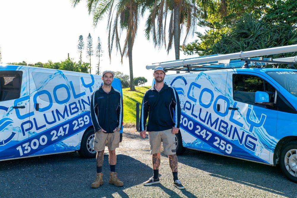 The team with the Cooly Plumbing van